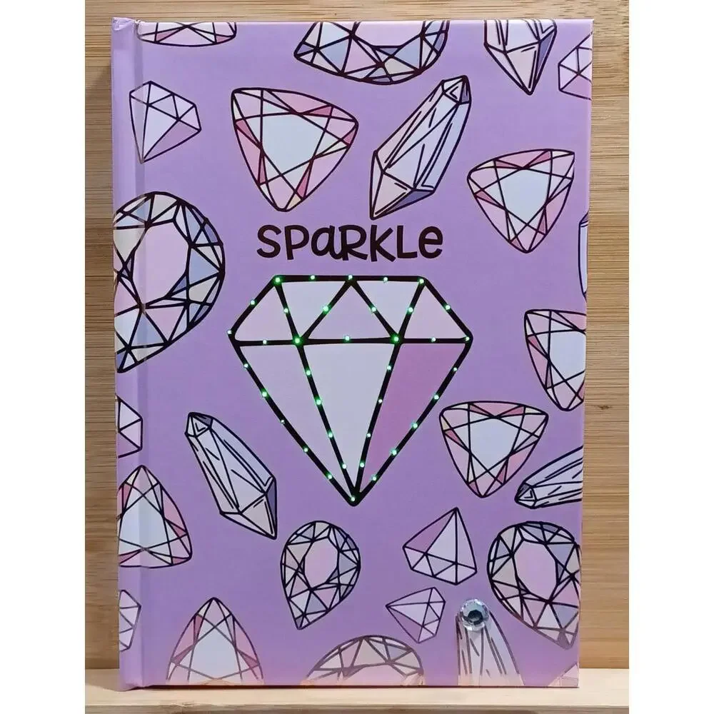 Sparkle LED Light-Up‎ Notebook with Diamond Design